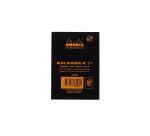 Bloc agrafé Rhodia N°11 7,4x10,5 cm 80 feuillets ligné 80g - Noir