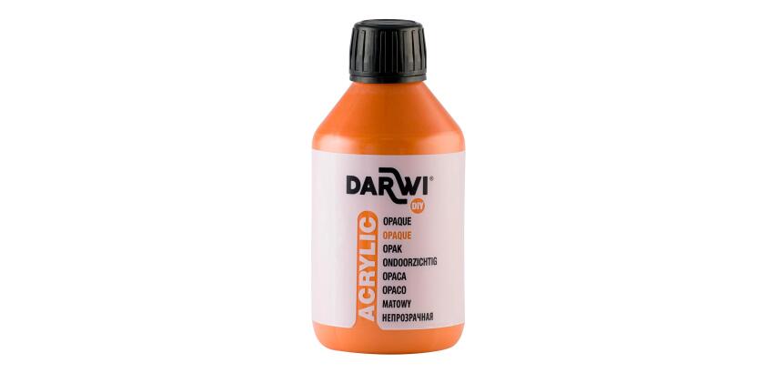 DARWI Acrylfarbe opak, Flasche 250ml, Orange - Orange