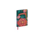 Frida Kahlo, Carnet rembordé rigide A5 14,8x21 cm, 160 pages, ligné, marque page, fermeture élastique, ass.