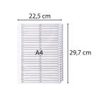 50Z - Separadores Separadores con pestañas impresas cartulina blanca 160 g/m 2 Con pestañas blancas plastifi cadas reforzadas - Blanco