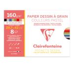 Clairefontaine Coloured Drawing Paper Pad - A3 - 8 Sheets - 160gsm - Pastel Assortment