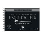 Fontaine Noir album spiralé 12F 12x18cm 300g grain fin