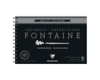 Fontaine Noir album spiralé 12F 12x18cm 300g grain fin
