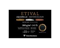 Etival Noir bloc collé 1 côté 15F 10x15cm 300g double grain