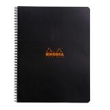 Notebook A4+ 80 feuilles lignées + marge et cadre en-tête 80 g. - Noir