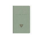 Flying Spirit piqûre textile 7,5x12cm 48 pages ligné motifs assortis papier ivoire 90g - Vert de gris