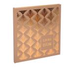 Exacompta - Cod. 9522E - 1 Libro degli ospiti PALMYRE - 140 pagine bianche - 21x19cm - Nude con palma oro