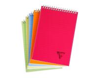 Bloc reliure intégrale Linicolor FRESH en-tête A4 160 pages détachables ligné couverture plastique polypropyène rainuré Couleur aléatoire - Assortis