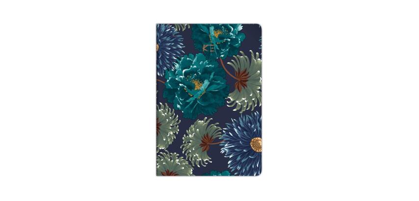 K3 blue, Cahier cousu fil A4 21x29,7 cm, 64 pages, ligné + marge, ass. - Multicolore