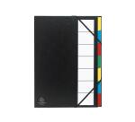 Multipart file Ordonator with expandable spine and stiff cover, 7 compartments