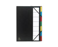 Trieur rigide ordonator dos extensible 7 compartiments noir