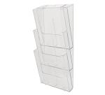 Distributeur de prospectus vertical 3 compartiments A4 - Cristal