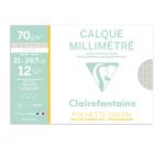 Papier Calque pochette 12F A4 70/75g millimétré