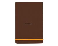 Rhodiarama Webnotepad rembordé rigide A5 192 pages ligné microperforé papier ivoire 90g fermeture élastique - Bronze