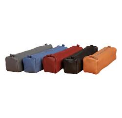 Trousse en cuir Age Bag carrée 21x4,5x4,5 cm - Assortis