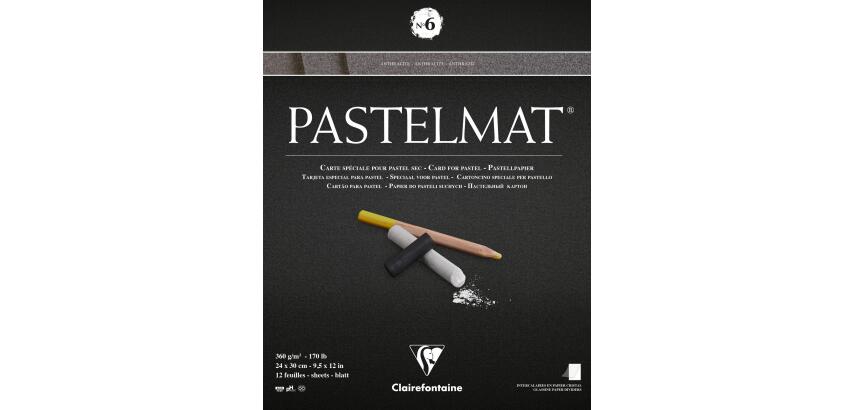 Pastelmat bloc collé 12F 24x30cm 360g