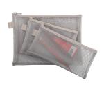 Pochette zip nylon argent - Argent
