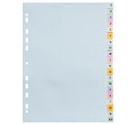 Register A4+, Recyclingkarton 170g, Pastellfarben, 20 Taben A-Z, Forever - Farben pastell sort.