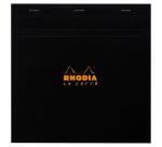 Gehefteter Notizblock Rhodia Le Carré No.210 21x21cm 80 Blatt kariert 80g - Schwarz
