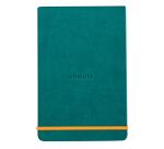 Rhodiarama Webnotepad rembordé rigide A5 192 pages ligné microperforé papier ivoire 90g fermeture élastique - Paon
