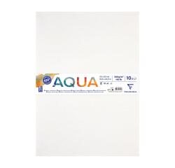 Goldline Aquapad, Aquarellpapier 50x65 cm, Packung mit 10 Blatt naturweiß 300g, mittelfeine Körnung