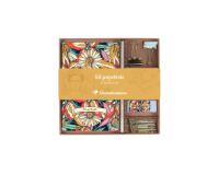 Frida Kahlo, Kit de papeterie contenant un carnet 11x17 cm 64 pages lignées, un crayon de papier, 2 pinces doubles-clip, 10 trombones et une gomme