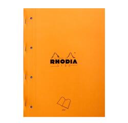 Rhodia Stapled Pad Sidebound A4+ 5x5 Squared - Orange|