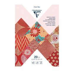 PAPIER ARTISANAL, Bloc encollé de 20 feuilles au format 21x29,7cm