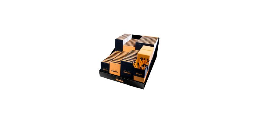 Rhodia Basics Display - Filled with 195 Products - Black