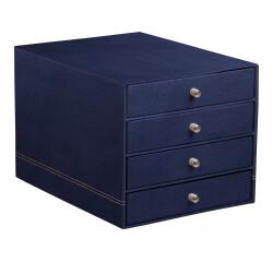 Rhodia Rhodiarama Drawer Storage Box - 4 Drawer - 24.8 x 32.7 x 22.8 cm - Night Blue