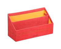 Rhodiarama porte-courrier simili cuir italien 25x10x14 cm - Corail