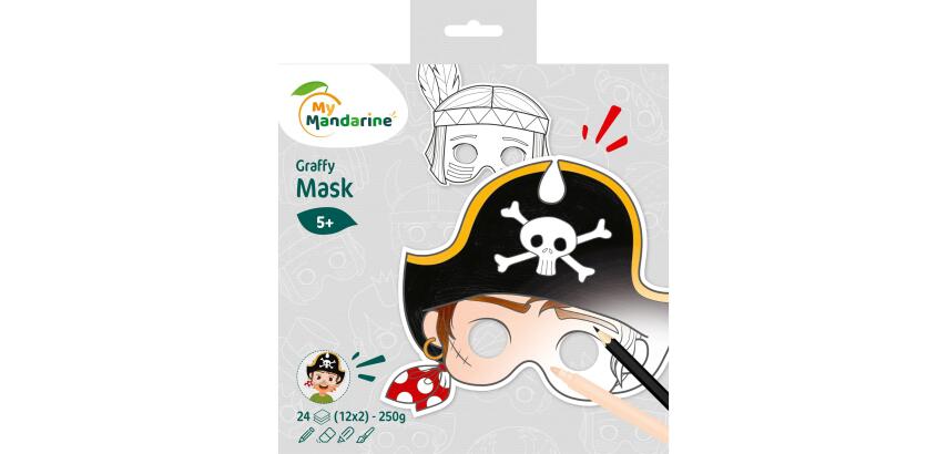 Graffy Pop Mask, Boy - Grey