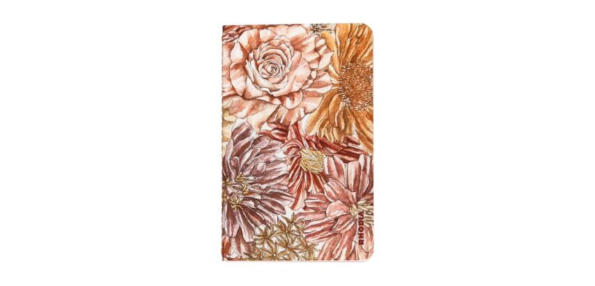 Rhodia collection ORANGE Botanique - carnet piqûre 9x14 cm ligné, 64 pages - Bouquet fleuri