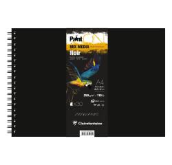 PaintON Noir carnet spiralé 30F A4 250g