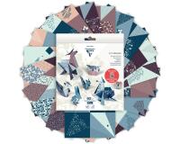 KIT ORIGAMI, Pochette de 60 feuilles 70g/m2 3 formats - Décor Animaux de la forêt - Multicolore