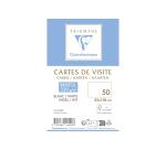 Paquet de 50 Cartes de visite 82x128mm - Bristol 220g/m2 - Blanc