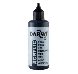 DARWI Acrylfarbe opak, Flasche 80ml, Schwarz - Schwarz