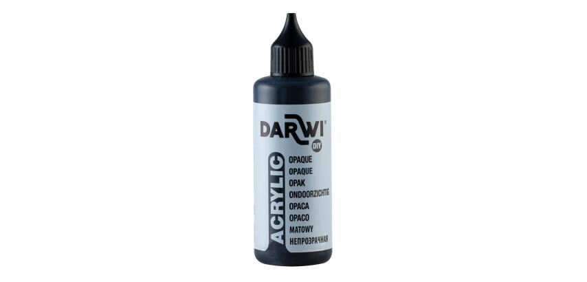 Darwi Flacon de 80ml Peinture Acrylique Universelle Opaque - Noir