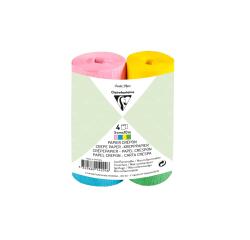 PAPIER CRÉPON IGNIFUGÉ, 4 bandes au format 5cmx10m - Assortiment printanier