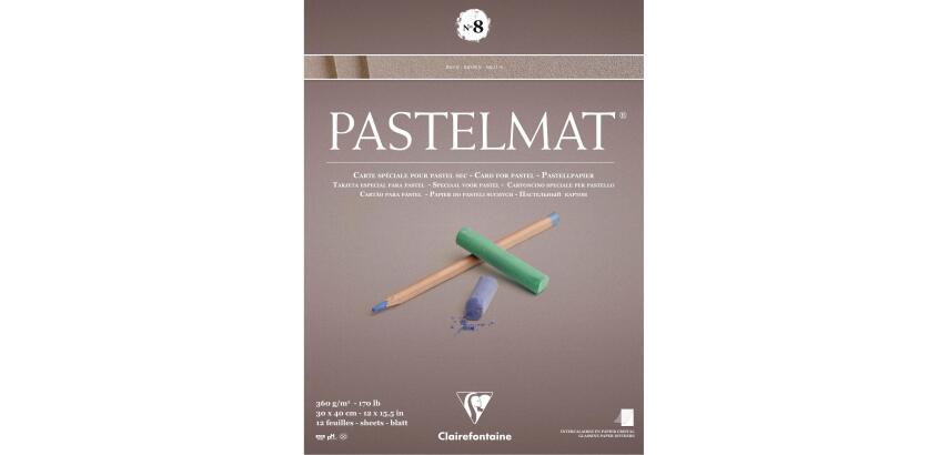 Pastelmat bloc collé 12F 30x40cm 360g n°8