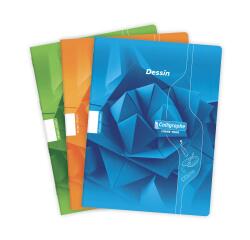 Cahier Dessin scolaire piqué 7000 24x32 cm 48 pages uni 120g - Assortis