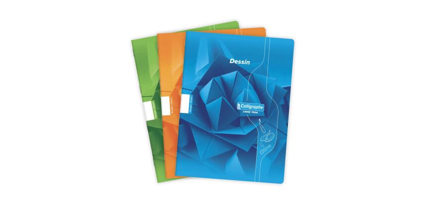 Cahier Dessin scolaire piqué 7000 24x32 cm 48 pages uni 120g - Assortis