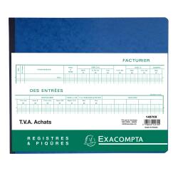 Exacompta formulaires achat avec TVA, ft 27 x 32 cm, français