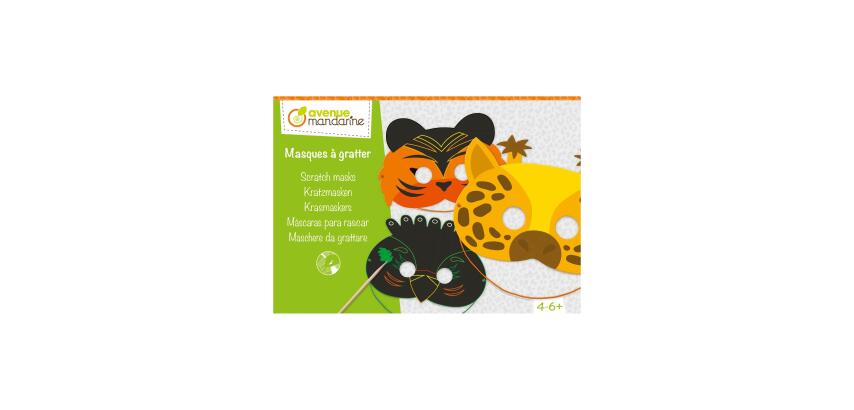 Boite créative, Masques à gratter - Multicolore
