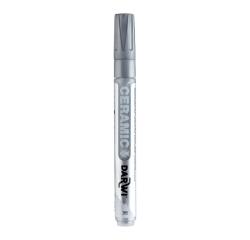 DARWI Kalte Keramikfarbe, Marker 2mm Spitze, Inhalt 6ml, Silber - Silber