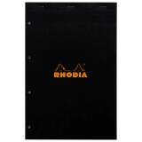 Bloc de bureau Rhodia 21 x 31,8 cm agrafé n°20 noir - 5 x 5 - 80 feuilles perforées