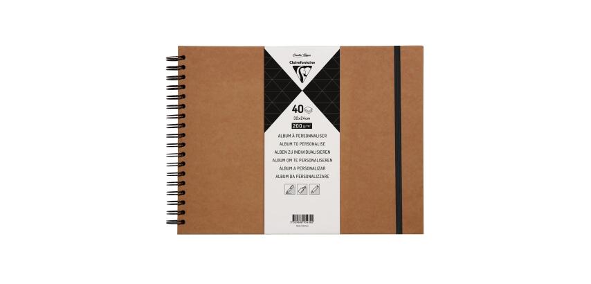 40-sheet customizable album 200g/m2 in 32x24cm format - Kraft