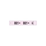 Carnet de 50 tickets vestiaires numérotés de 3 volets (dont 2 volets avec trous) - Format 20x3 cm - Rose