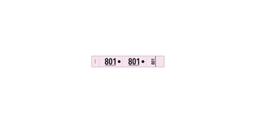 Carnet de 50 tickets vestiaires numérotés de 3 volets (dont 2 volets avec trous) - Format 20x3 cm