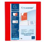 Classeur 4 anneaux plastifié Exacompta Kreacover personnalisable A4 maxi - Dos 9 cm